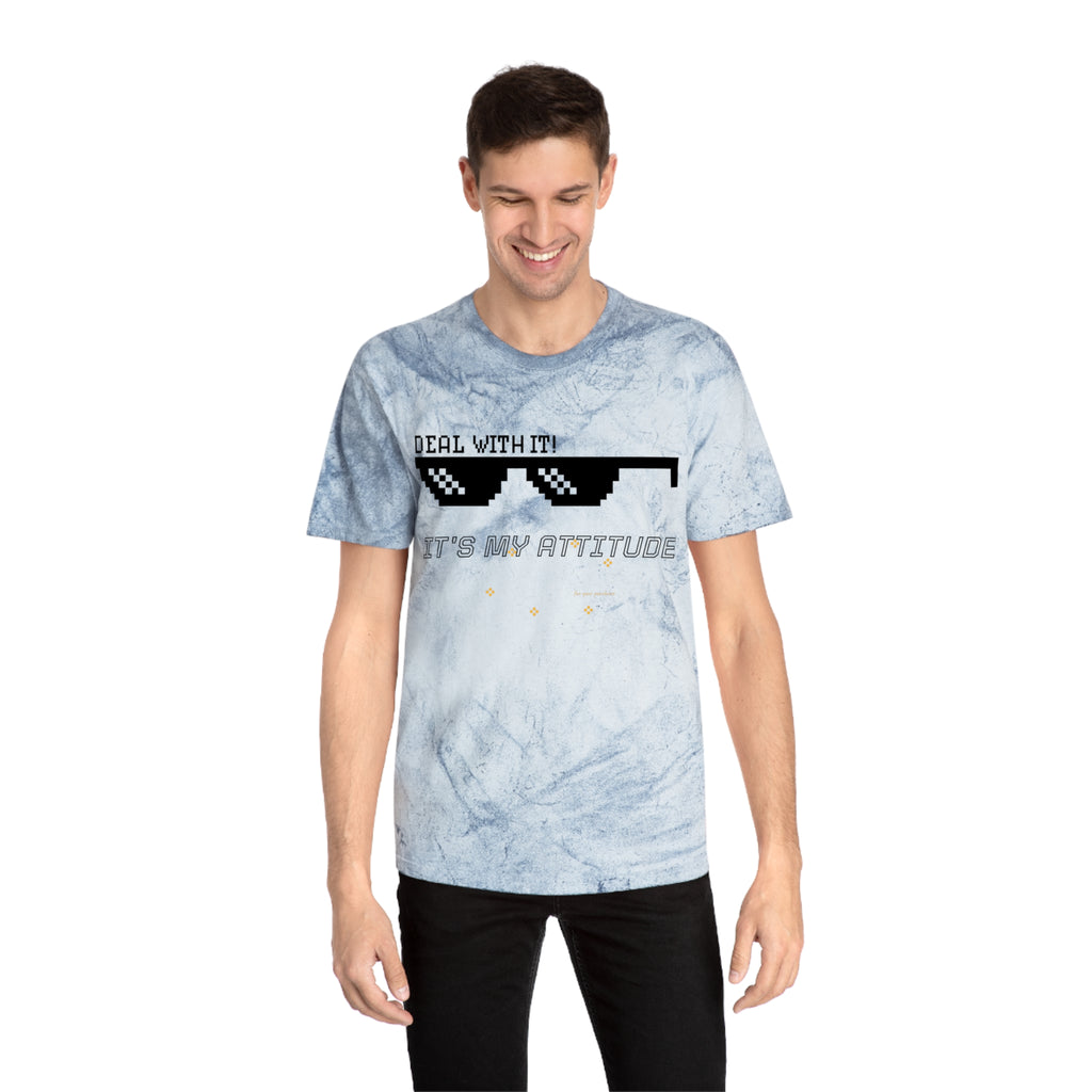 Deal With It Sunglasses Graphic Tee — "Deal With It! It’s My Attitude" Tie-Dye T-Shirt