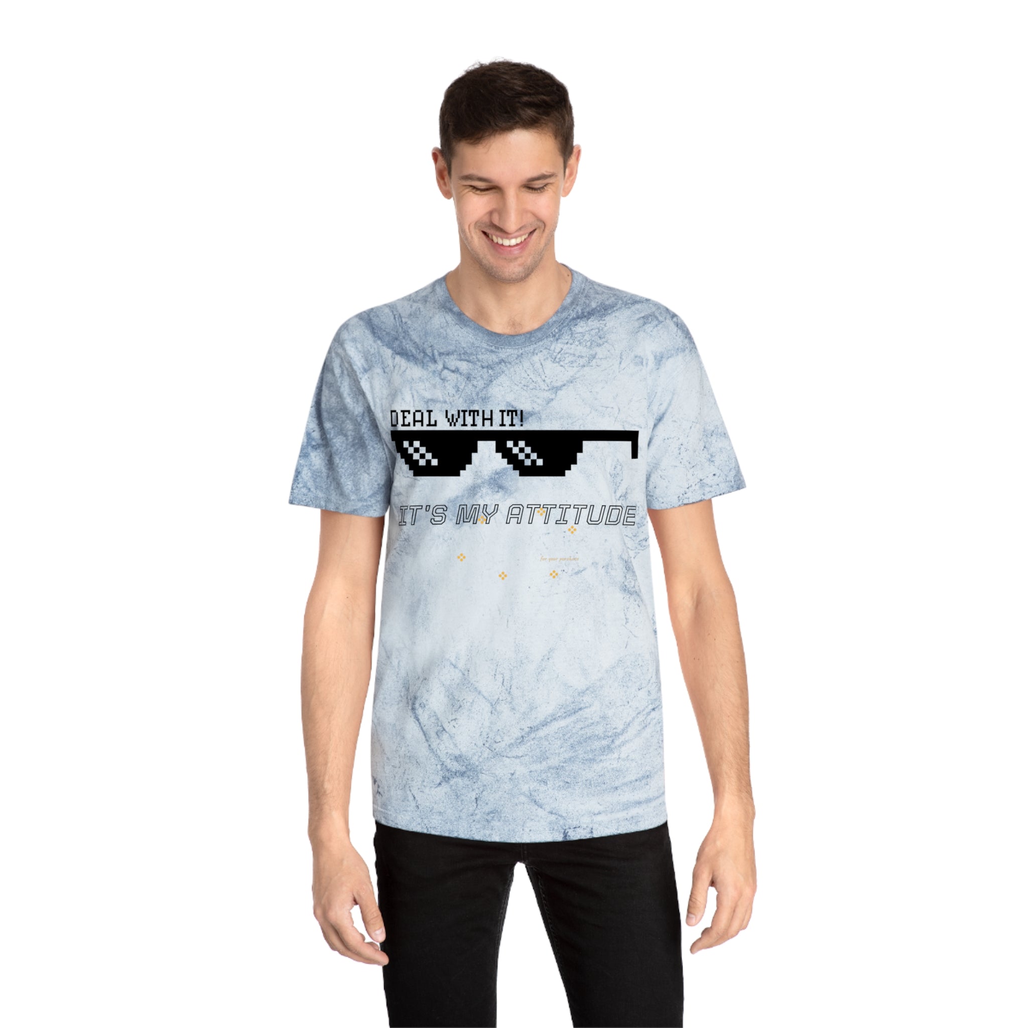 Deal With It Sunglasses Graphic Tee — "Deal With It! It’s My Attitude" Tie-Dye T-Shirt