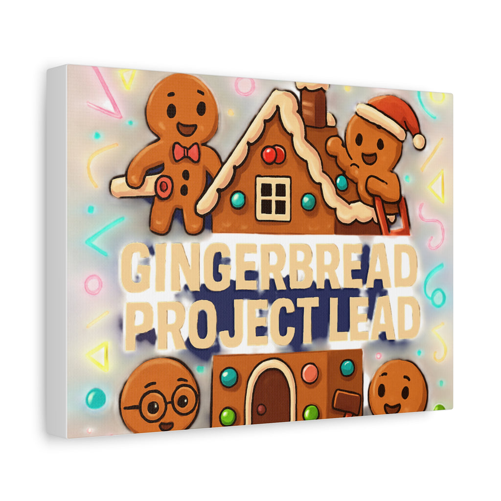 Gingerbread Project Lead Canvas Art — Holiday Kitchen Wall Decor