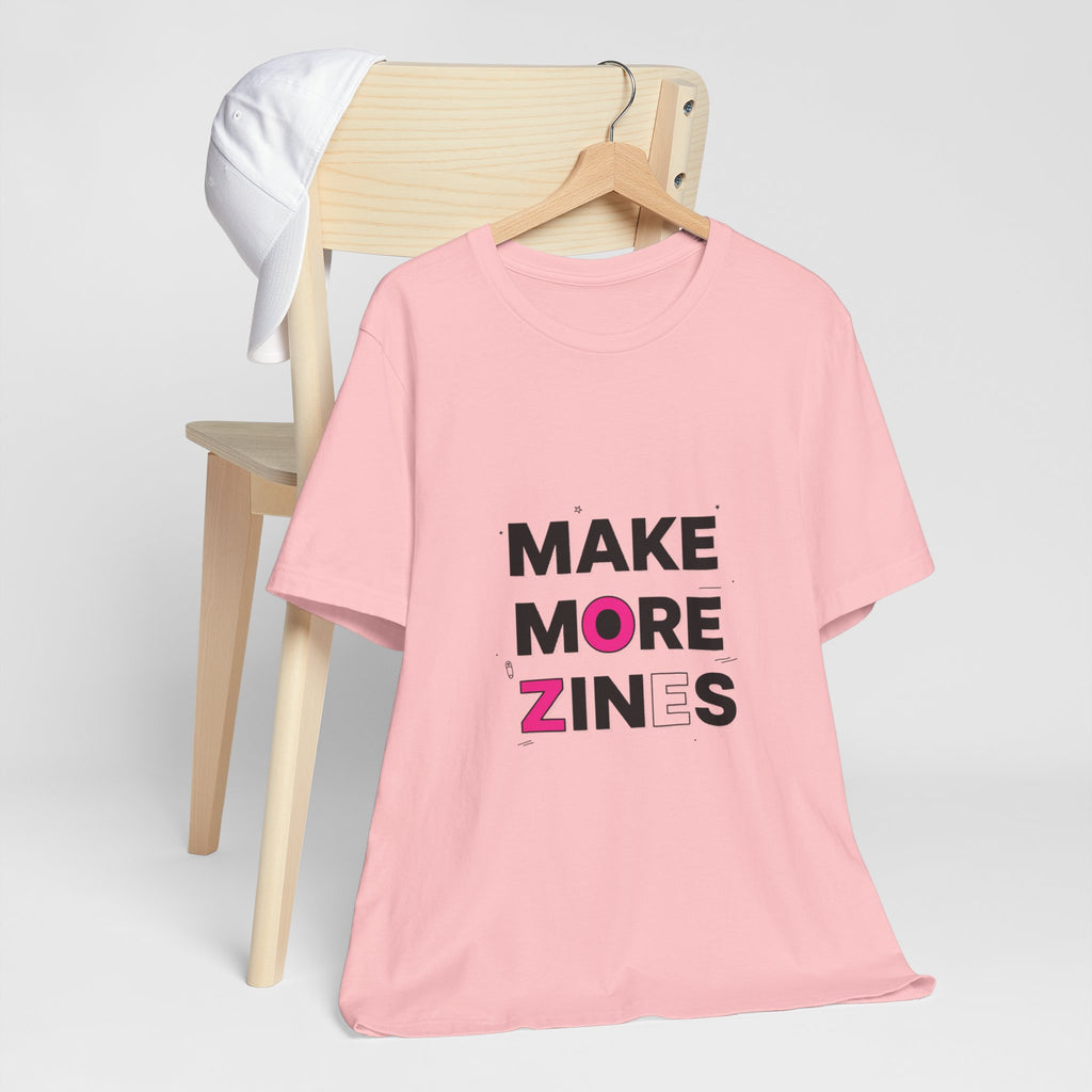 MAKE MORE ZINES Tee | ransom collage shirt, zine style cutout letters