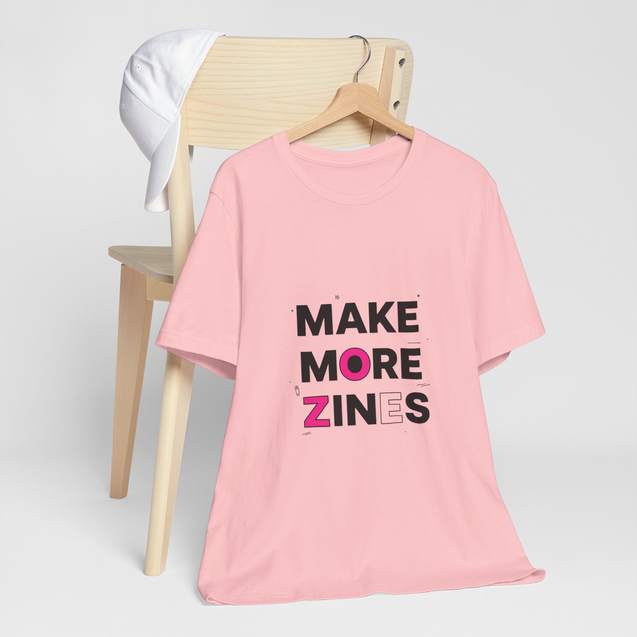 MAKE MORE ZINES Tee | ransom collage shirt, zine style cutout letters