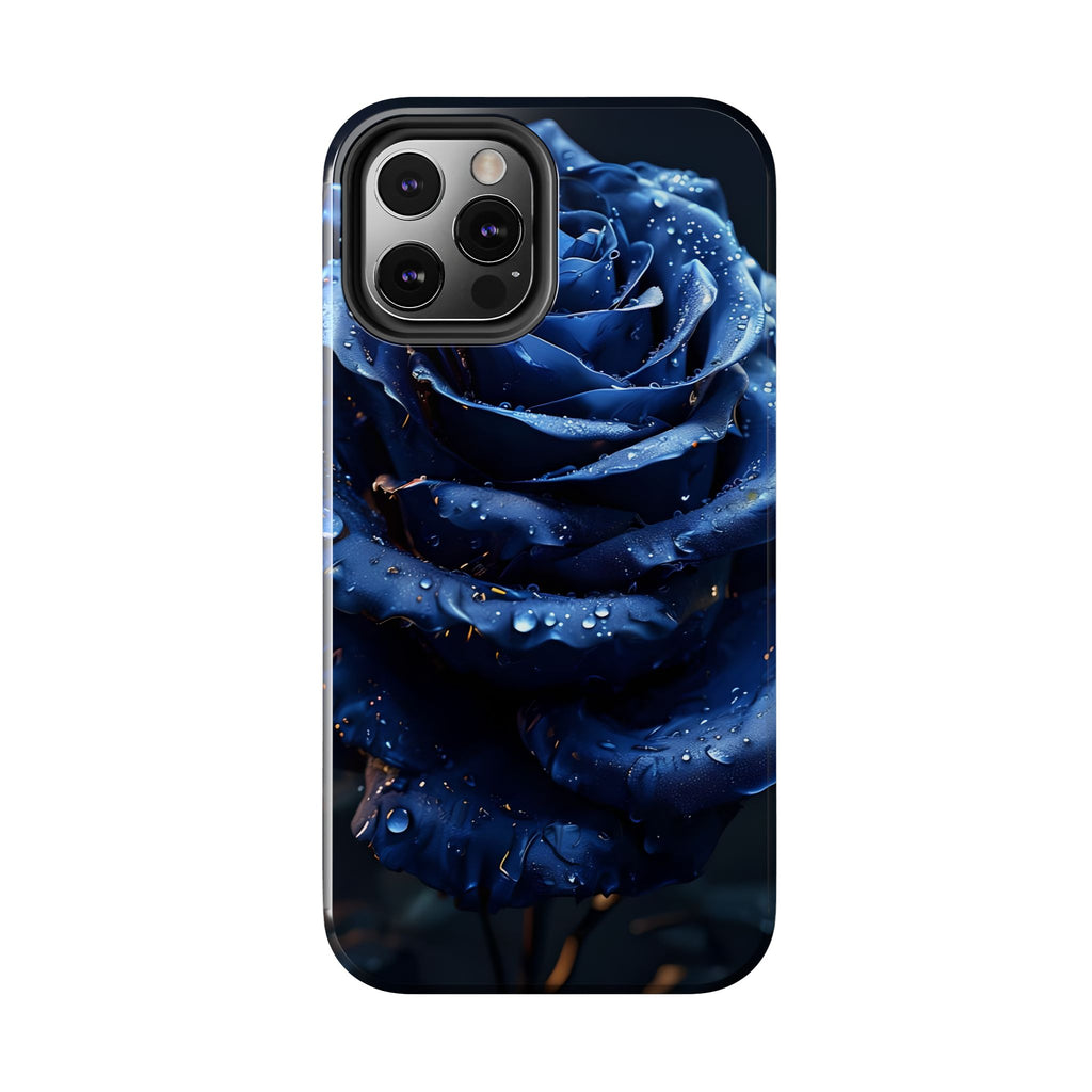 iPhone 17 Pro Max Tough Phone Case - Elegant Blue Rossy Design