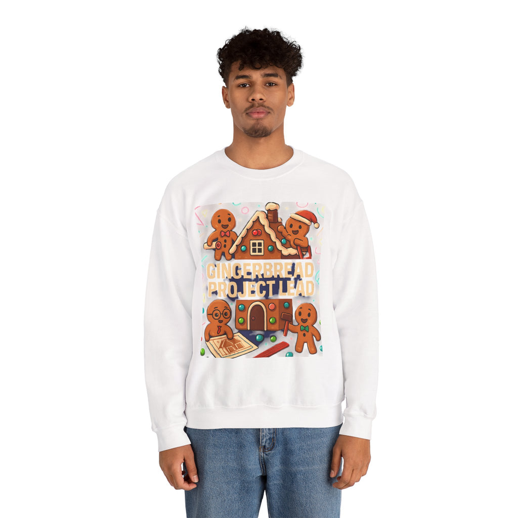 Gingerbread Project Lab Sweatshirt — Cute Holiday Cookie House Crewneck