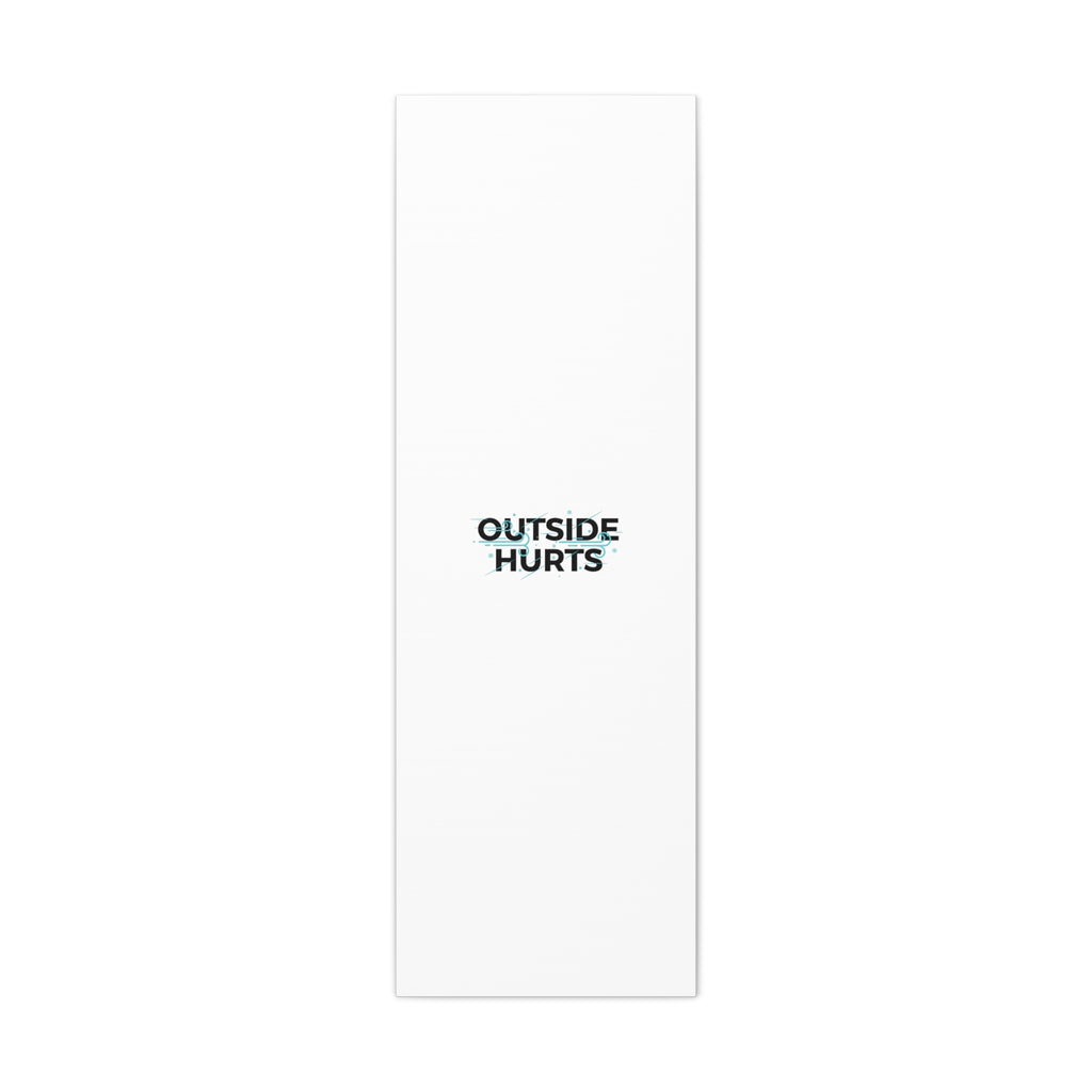 OUTSIDE HURTS Canvas Wall Art | Wind-Chill Minimalism, winter meme