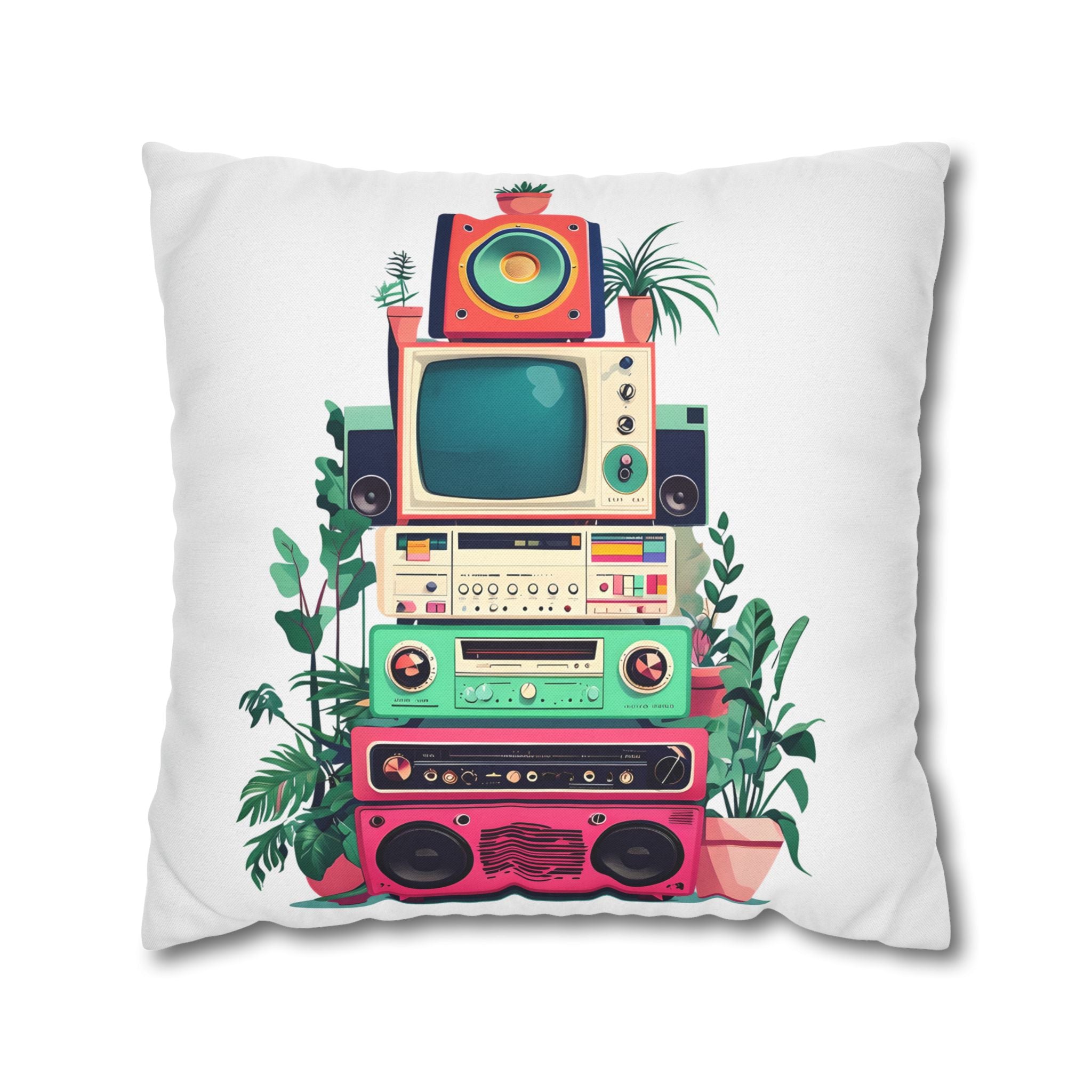 Spun Polyester Square Pillowcase