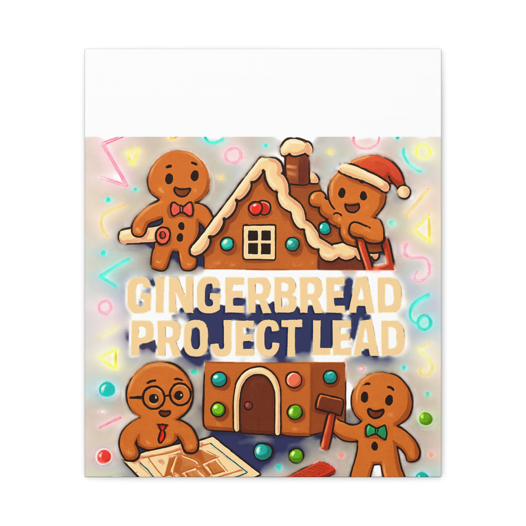Gingerbread Project Lead Canvas Art — Holiday Kitchen Wall Decor