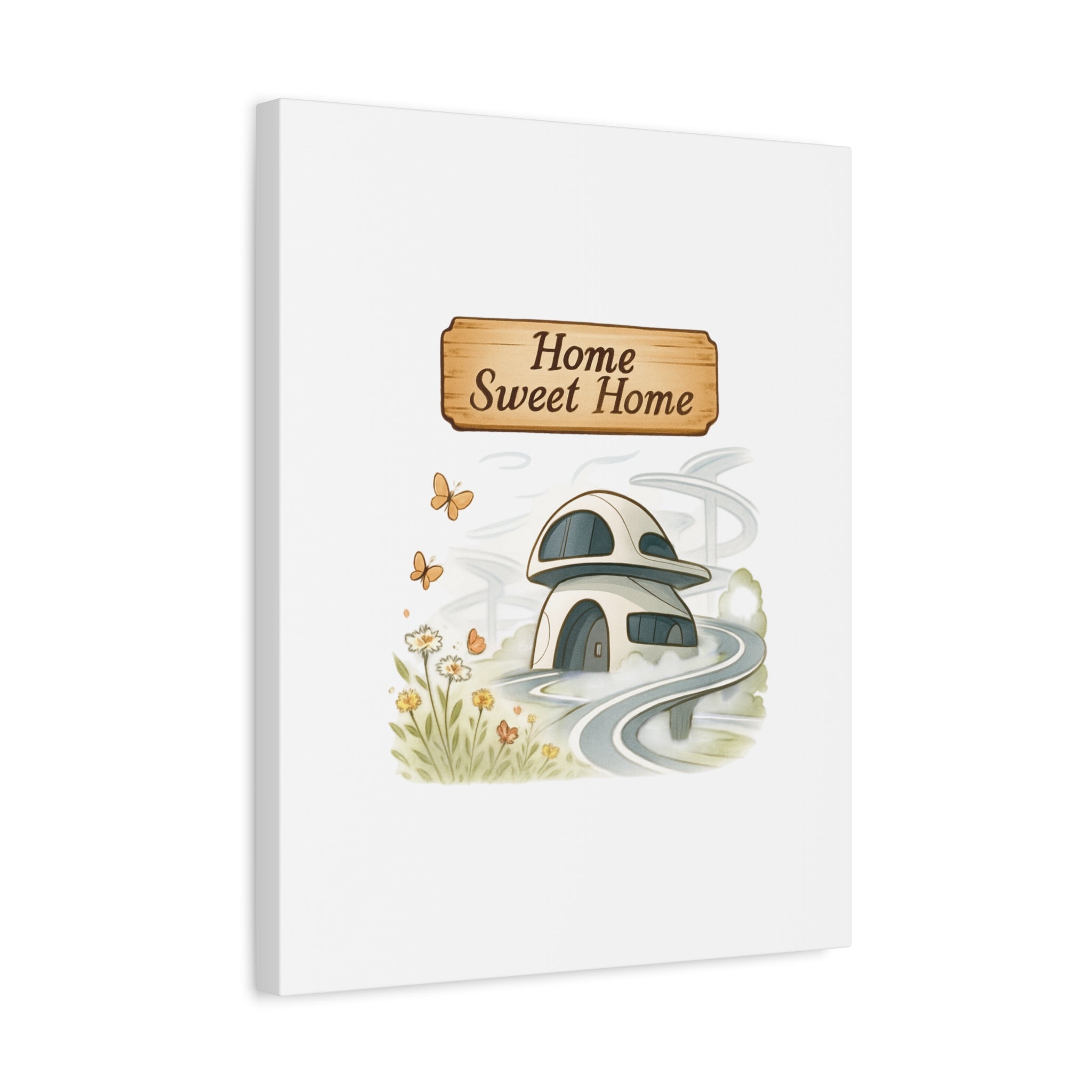 Home Sweet Home Canvas Wall Art — Cozy Cottage Matte Stretched Canvas