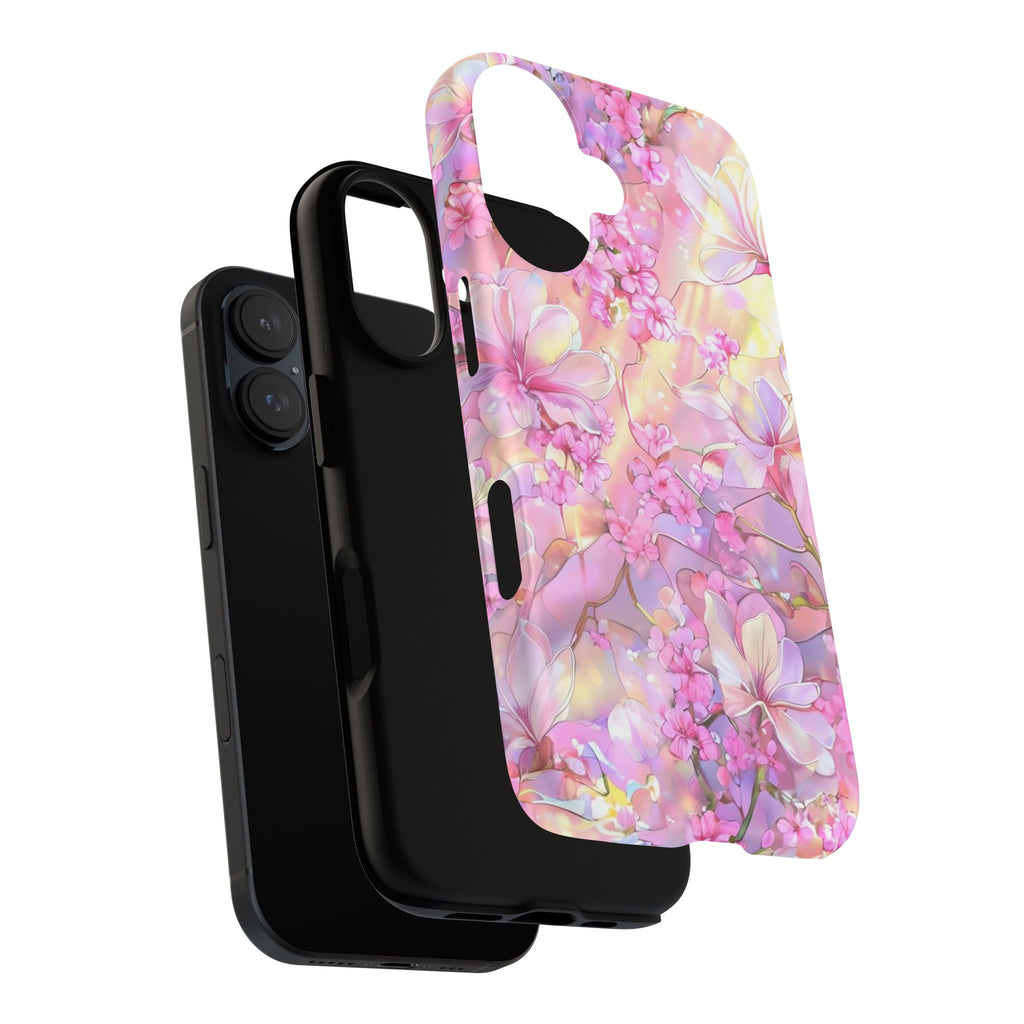 Floral Elegance Tough Phone Case – Dual-Layer Protection for iPhone 17/16/15 & Samsung | Glossy or Matte Finish | Morphesa