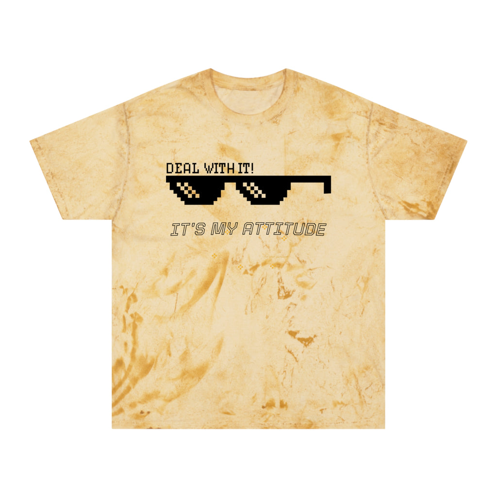 Deal With It Sunglasses Graphic Tee — "Deal With It! It’s My Attitude" Tie-Dye T-Shirt