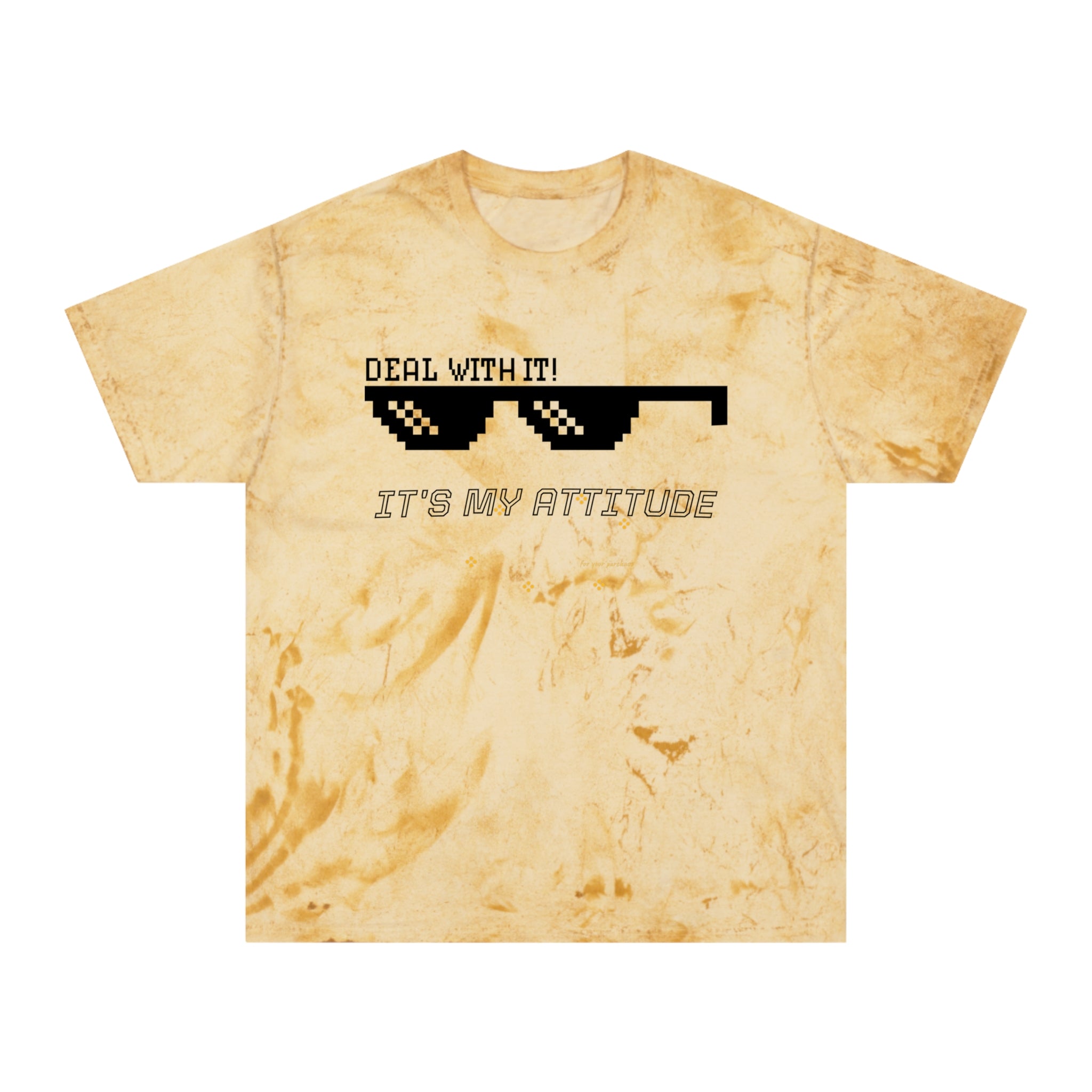 Deal With It Sunglasses Graphic Tee — "Deal With It! It’s My Attitude" Tie-Dye T-Shirt