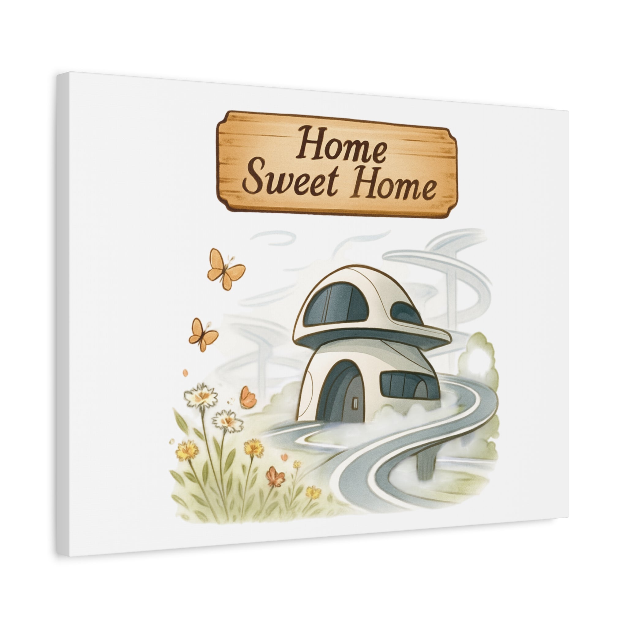 Home Sweet Home Canvas Wall Art — Cozy Cottage Matte Stretched Canvas