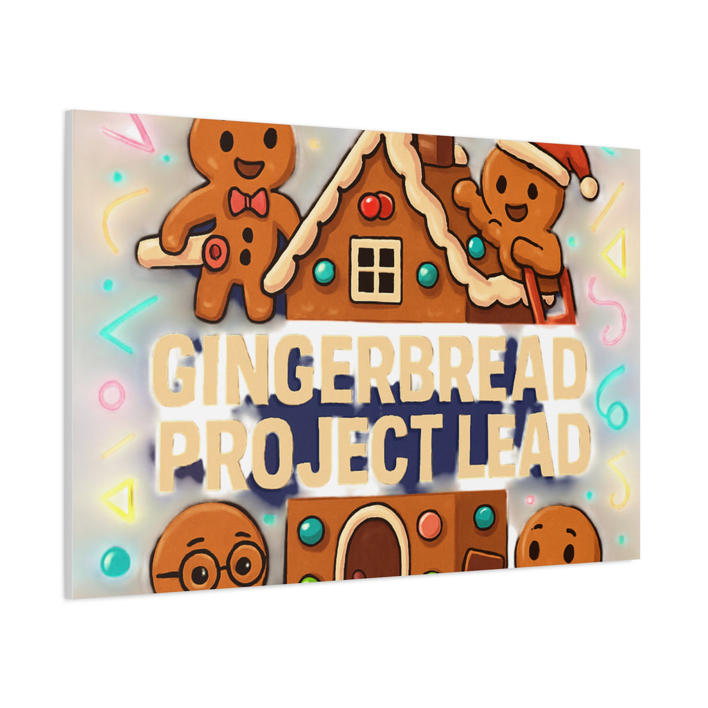 Gingerbread Project Lead Canvas Art — Holiday Kitchen Wall Decor