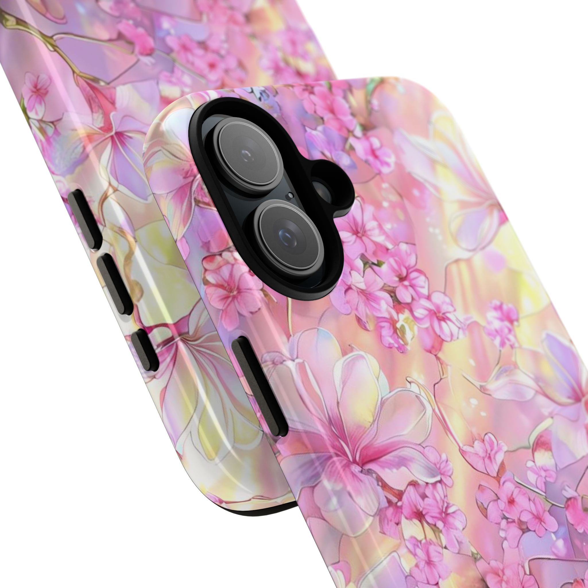 Floral Elegance Tough Phone Case – Dual-Layer Protection for iPhone 17/16/15 & Samsung | Glossy or Matte Finish | Morphesa