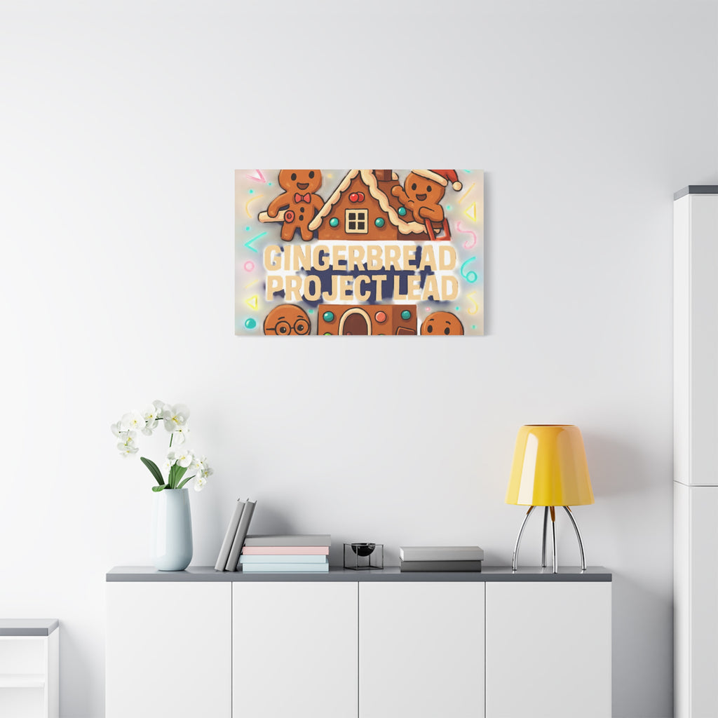 Gingerbread Project Lead Canvas Art — Holiday Kitchen Wall Decor