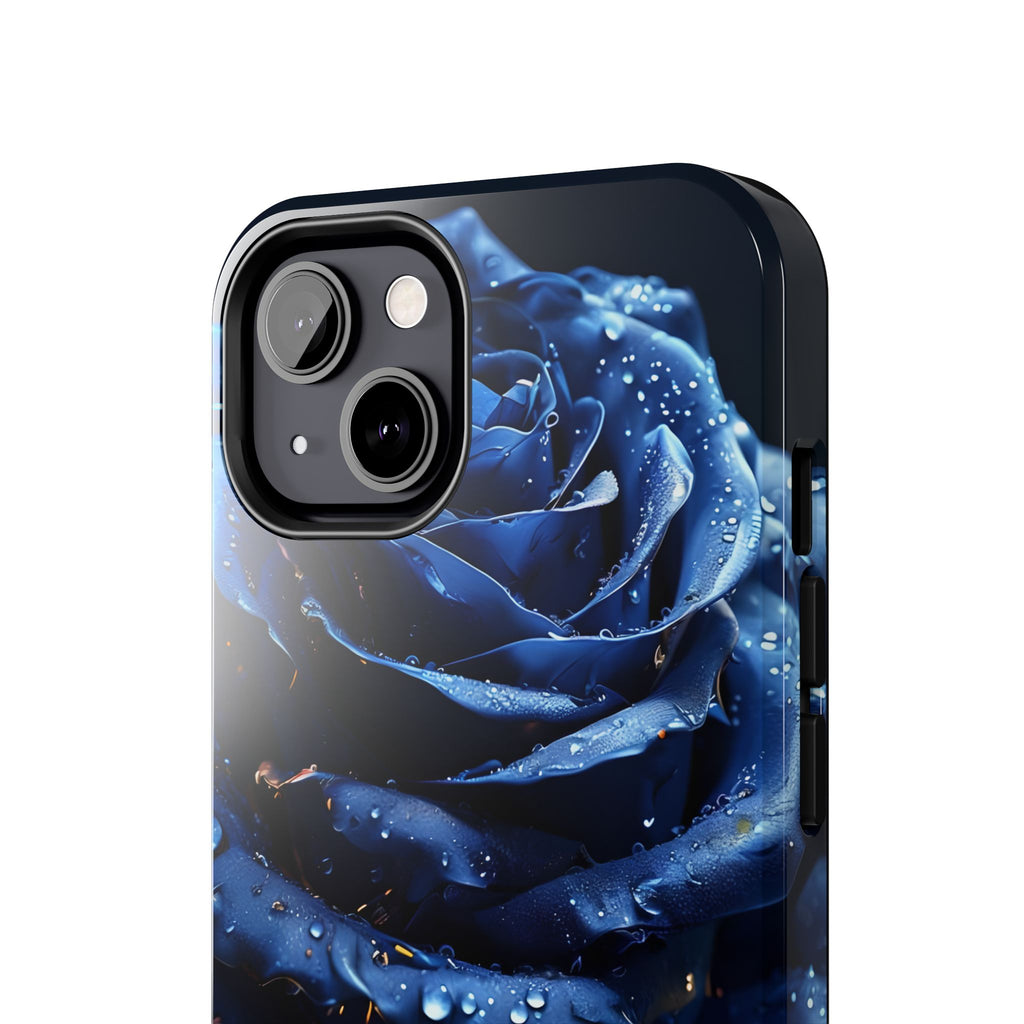 iPhone 17 Pro Max Tough Phone Case - Elegant Blue Rossy Design