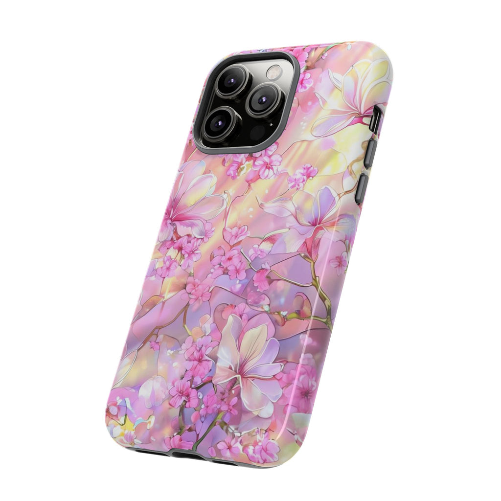 Floral Elegance Tough Phone Case – Dual-Layer Protection for iPhone 17/16/15 & Samsung | Glossy or Matte Finish | Morphesa