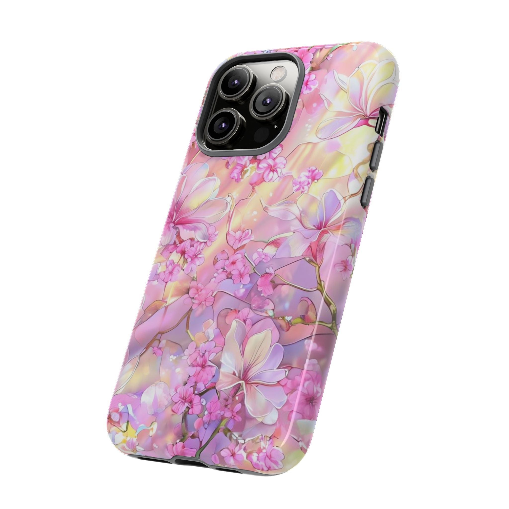 Floral Elegance Tough Phone Case – Dual-Layer Protection for iPhone 17/16/15 & Samsung | Glossy or Matte Finish | Morphesa