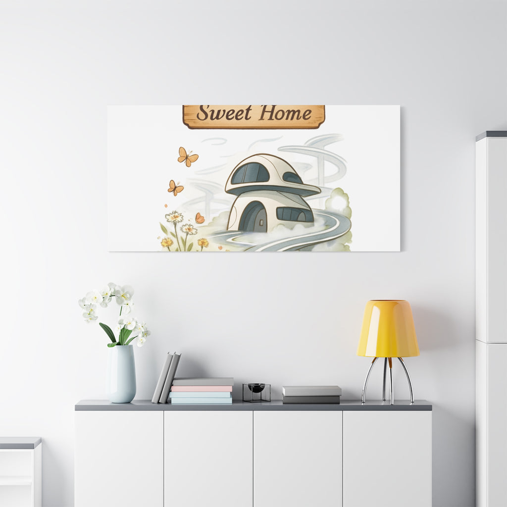Home Sweet Home Canvas Wall Art — Cozy Cottage Matte Stretched Canvas