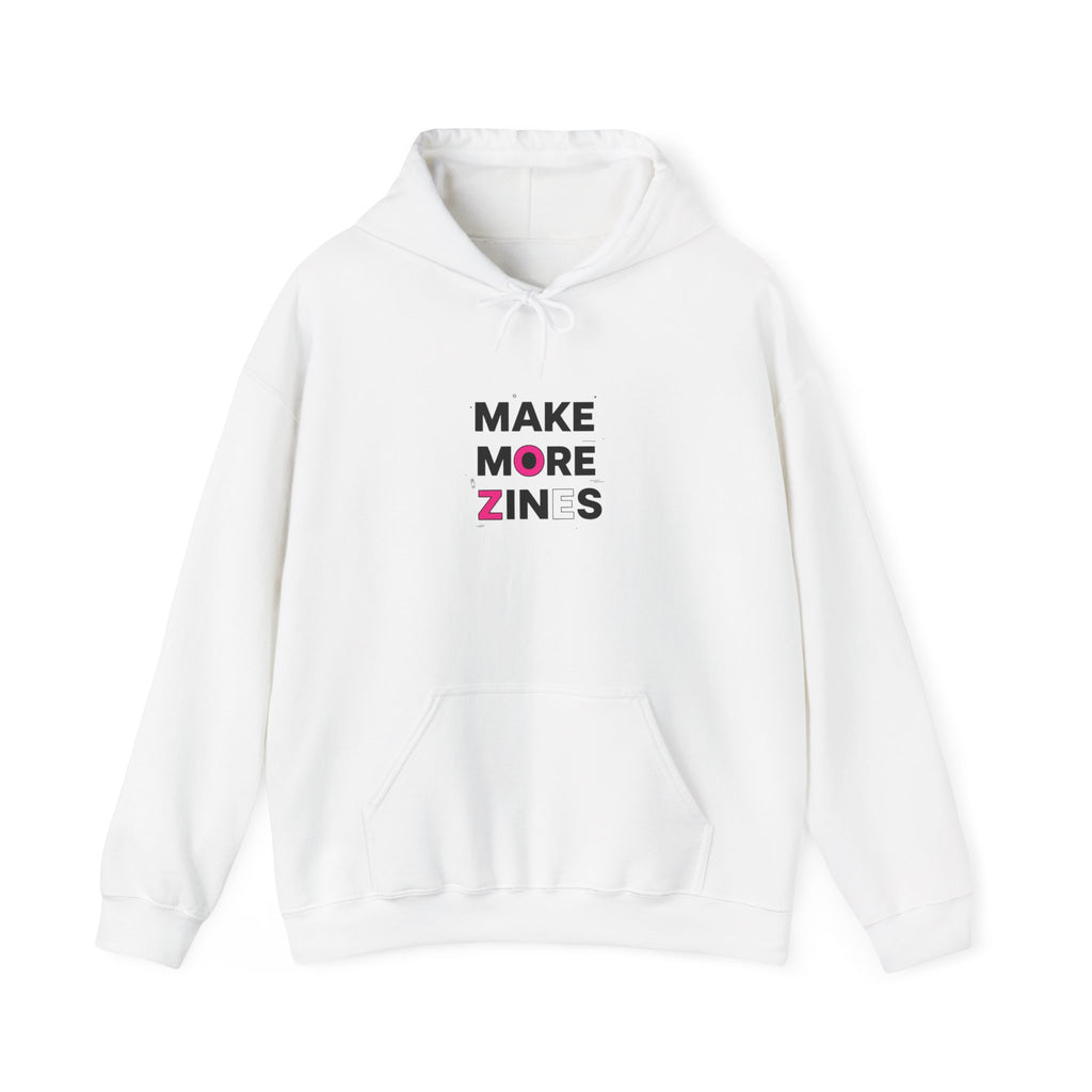 Make More Zines Hoodie | ransom collage, cutout letters design