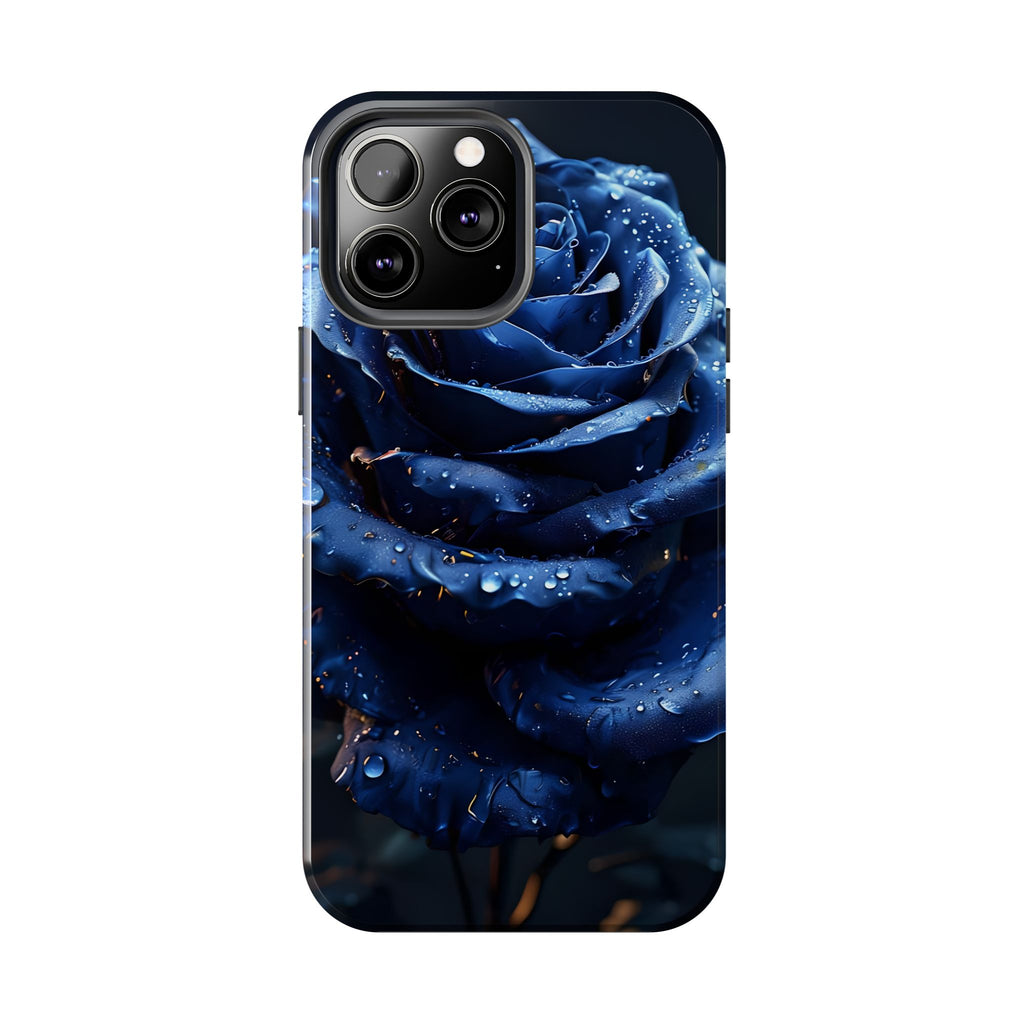 iPhone 17 Pro Max Tough Phone Case - Elegant Blue Rossy Design