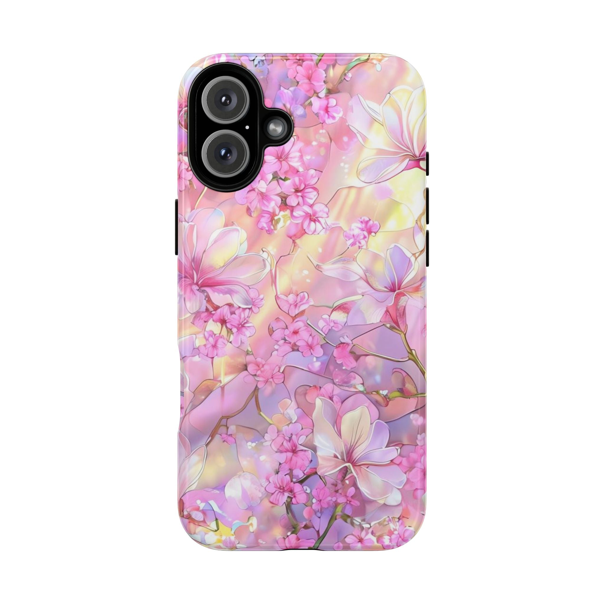 Floral Elegance Tough Phone Case – Dual-Layer Protection for iPhone 17/16/15 & Samsung | Glossy or Matte Finish | Morphesa