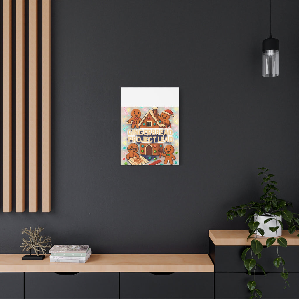 Gingerbread Project Lead Canvas Art — Holiday Kitchen Wall Decor