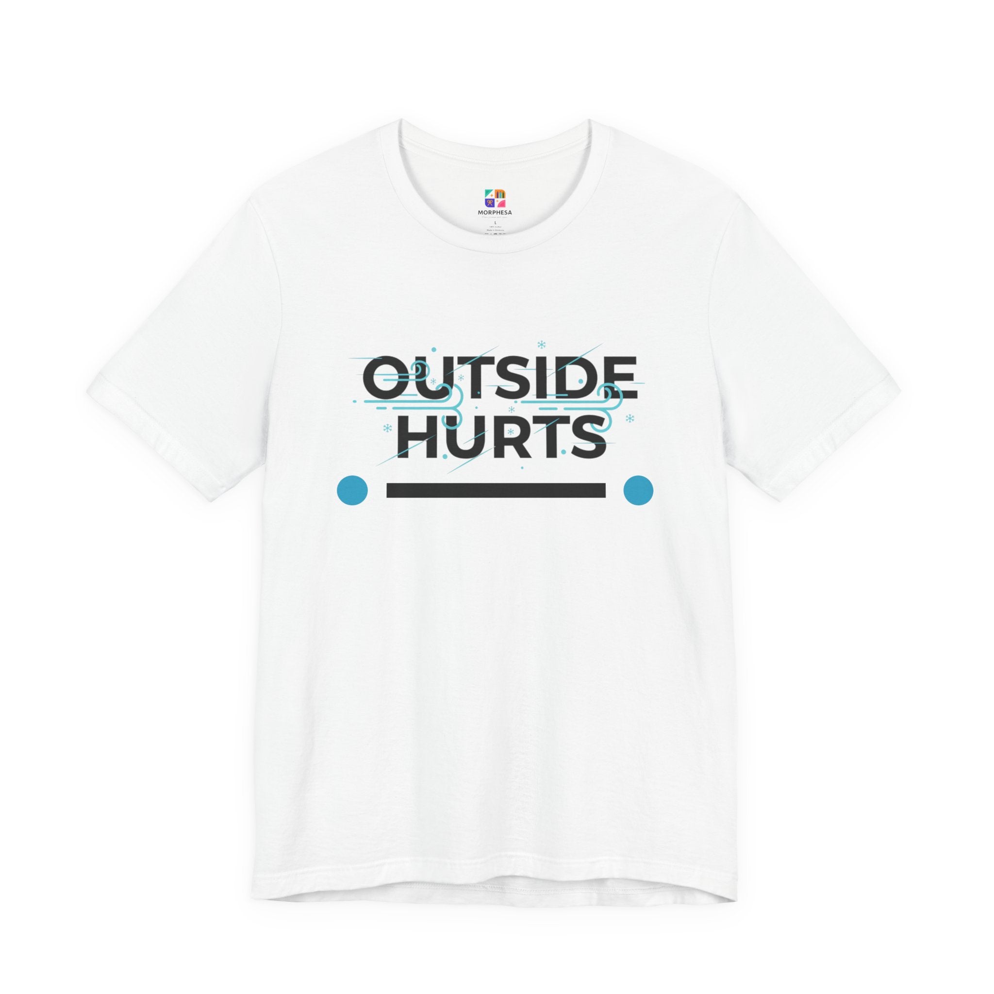 OUTSIDE HURTS Tee | minimalist winter shirt, cold humor