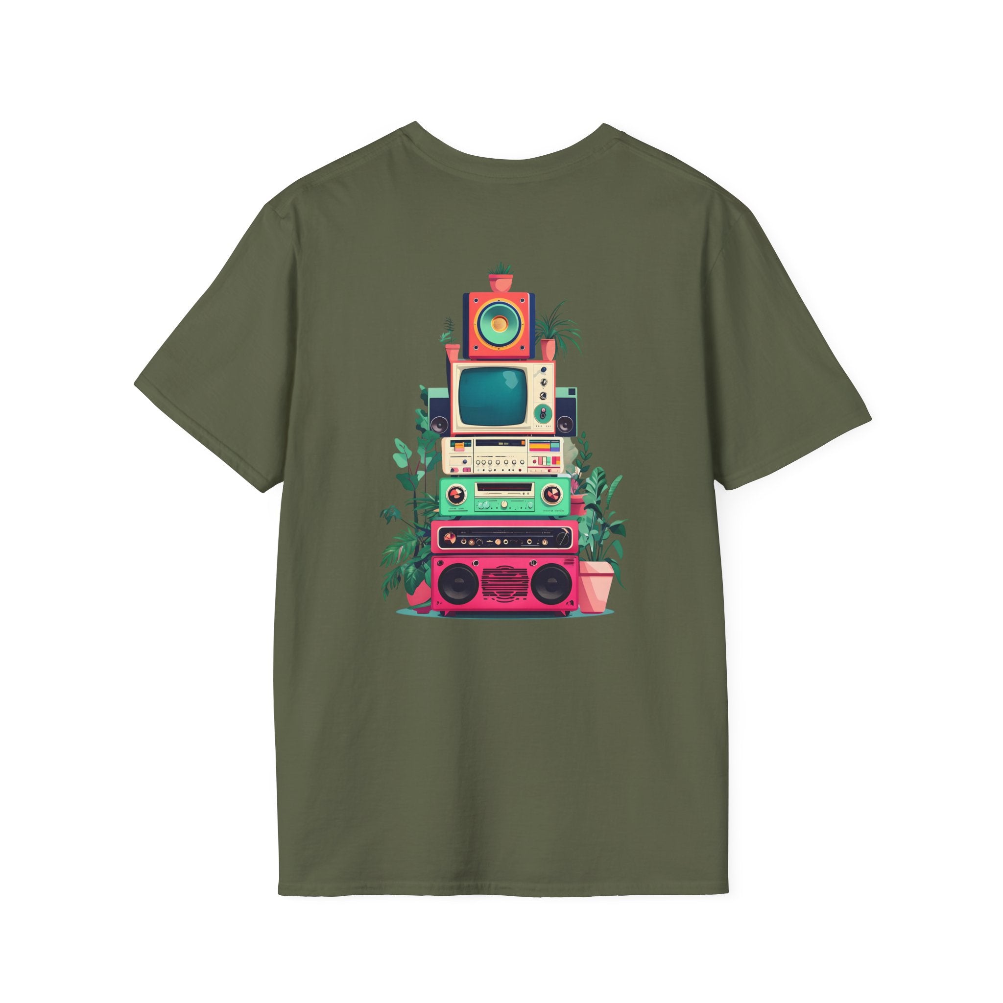 Retro Beach Vibes Unisex Softstyle T-Shirt, Casual Summer Tee, Vintage Style Shirt, Music Lover Gift, Relaxed Fit Apparel