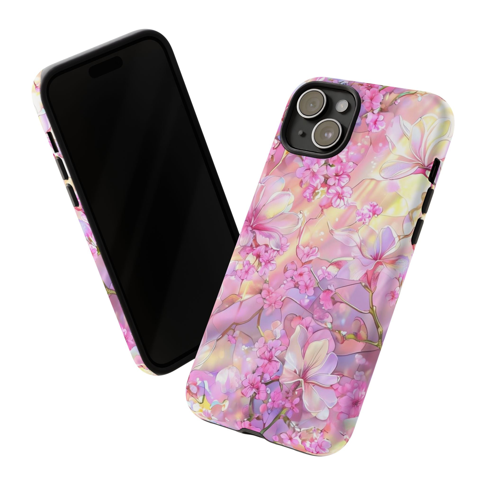 Floral Elegance Tough Phone Case – Dual-Layer Protection for iPhone 17/16/15 & Samsung | Glossy or Matte Finish | Morphesa