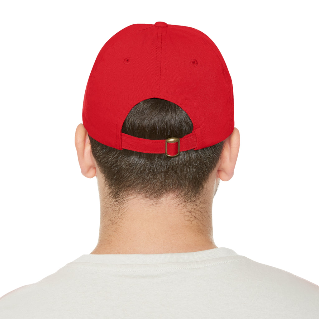 Stylish Dad Hat with Leather Patch, Casual Baseball Cap, Gift for Dads, Outdoor Accessory, Summer Fashion