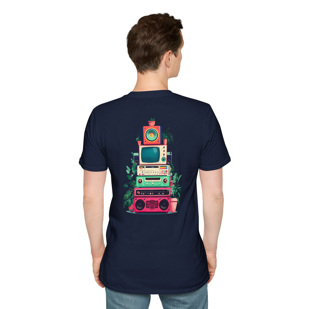 Retro Beach Vibes Unisex Softstyle T-Shirt, Casual Summer Tee, Vintage Style Shirt, Music Lover Gift, Relaxed Fit Apparel