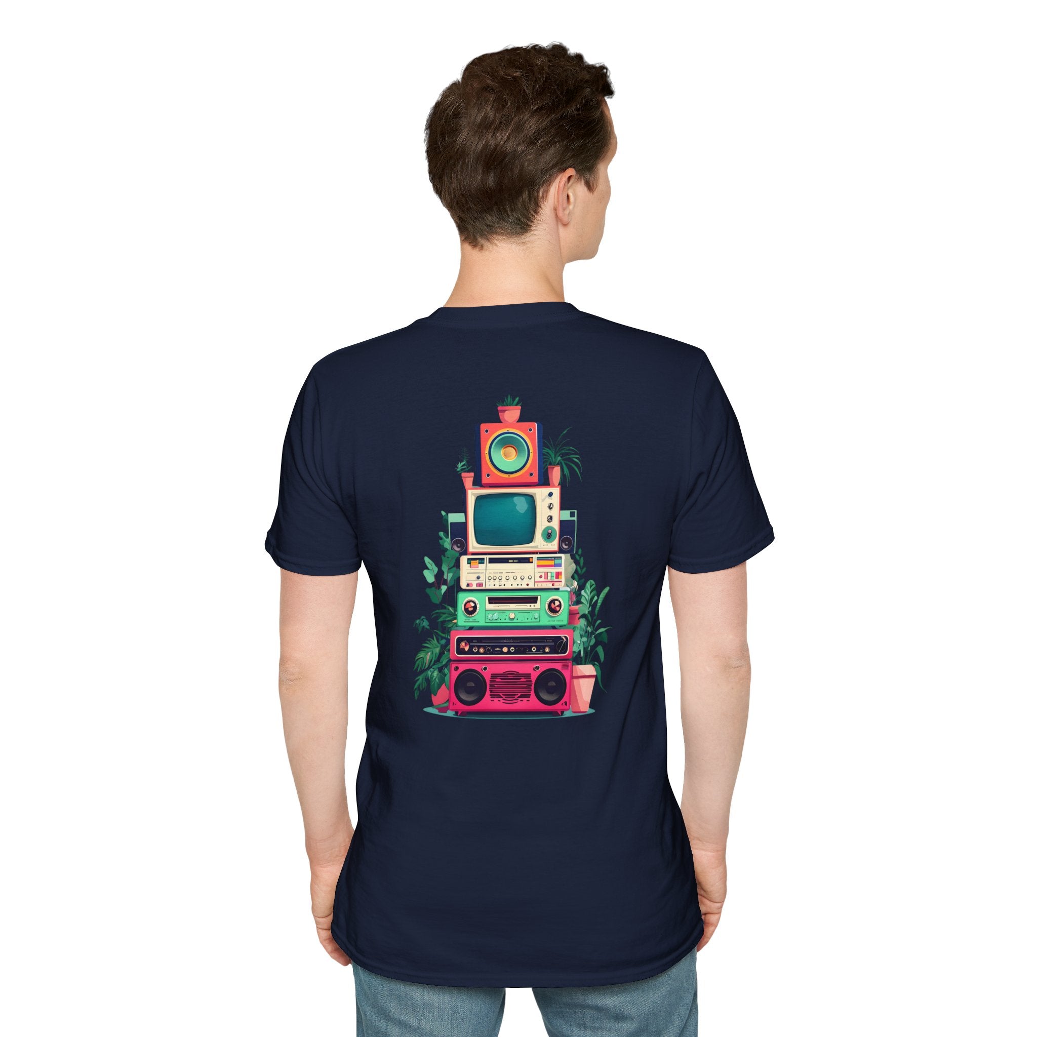 Retro Beach Vibes Unisex Softstyle T-Shirt, Casual Summer Tee, Vintage Style Shirt, Music Lover Gift, Relaxed Fit Apparel