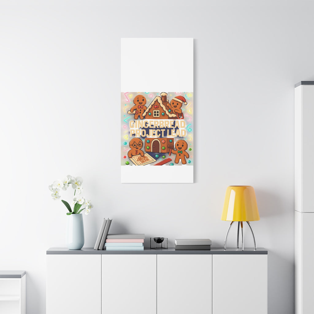 Gingerbread Project Lead Canvas Art — Holiday Kitchen Wall Decor