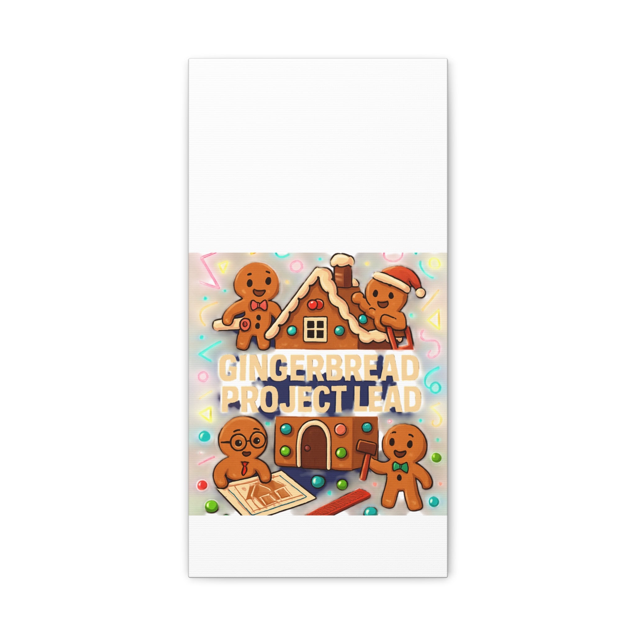 Gingerbread Project Lead Canvas Art — Holiday Kitchen Wall Decor