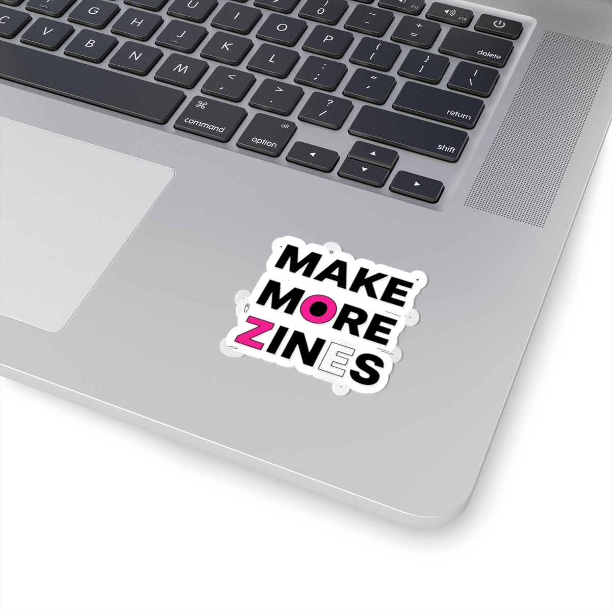 MAKE MORE ZINES Sticker | ransom collage, cutout letters