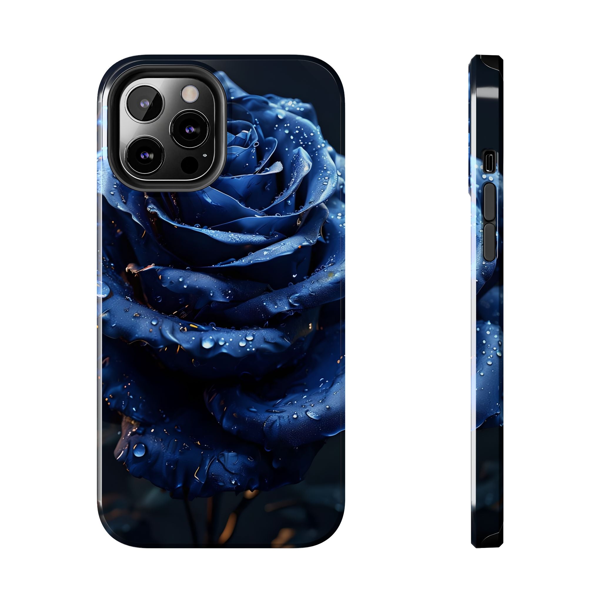 iPhone 17 Pro Max Tough Phone Case - Elegant Blue Rossy Design