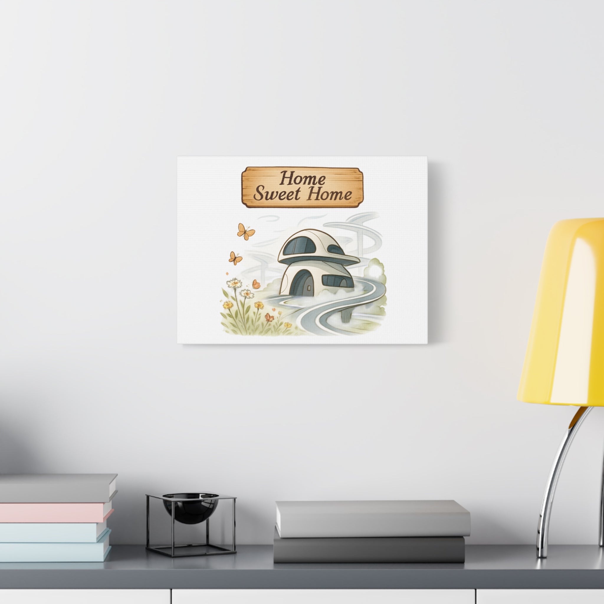 Home Sweet Home Canvas Wall Art — Cozy Cottage Matte Stretched Canvas