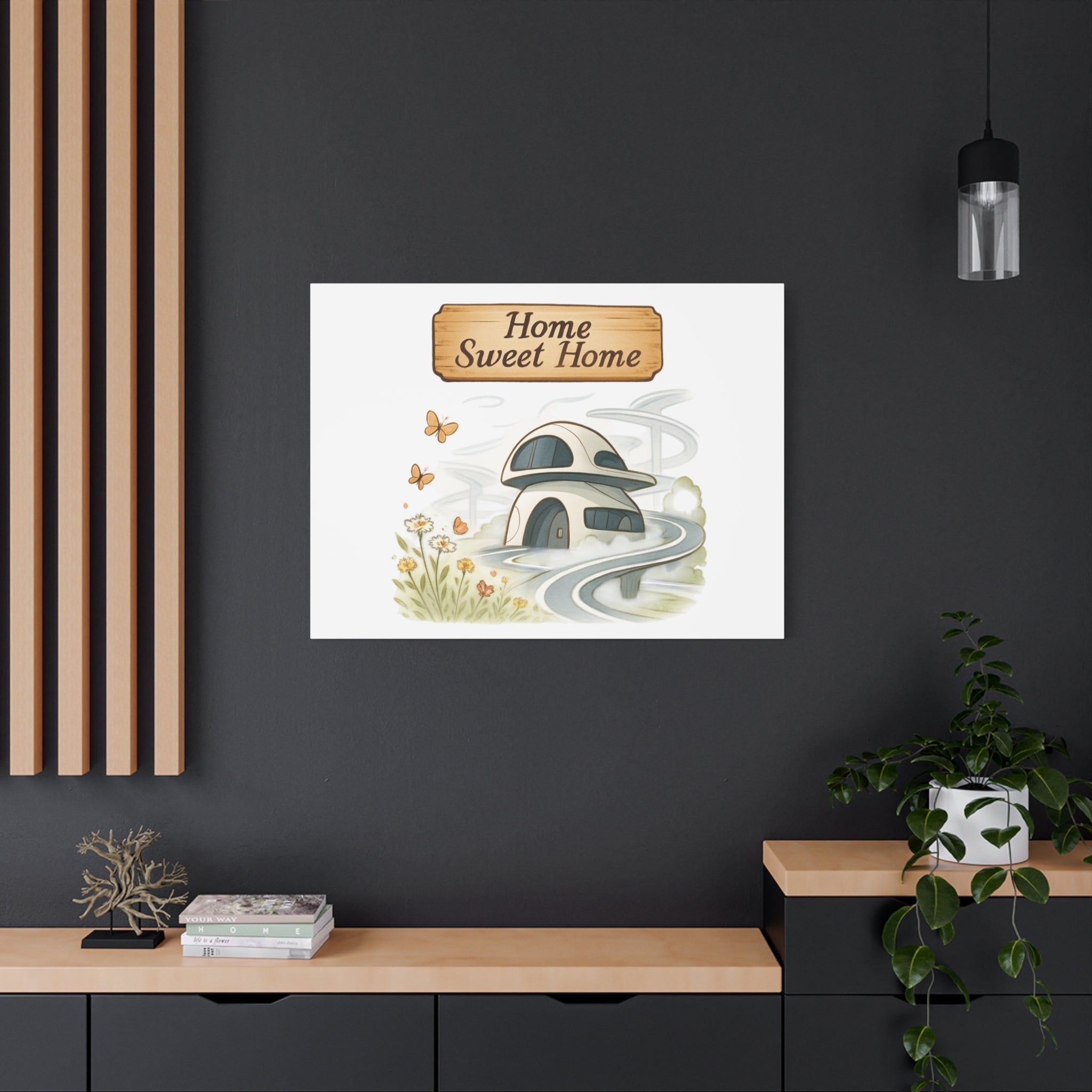 Home Sweet Home Canvas Wall Art — Cozy Cottage Matte Stretched Canvas