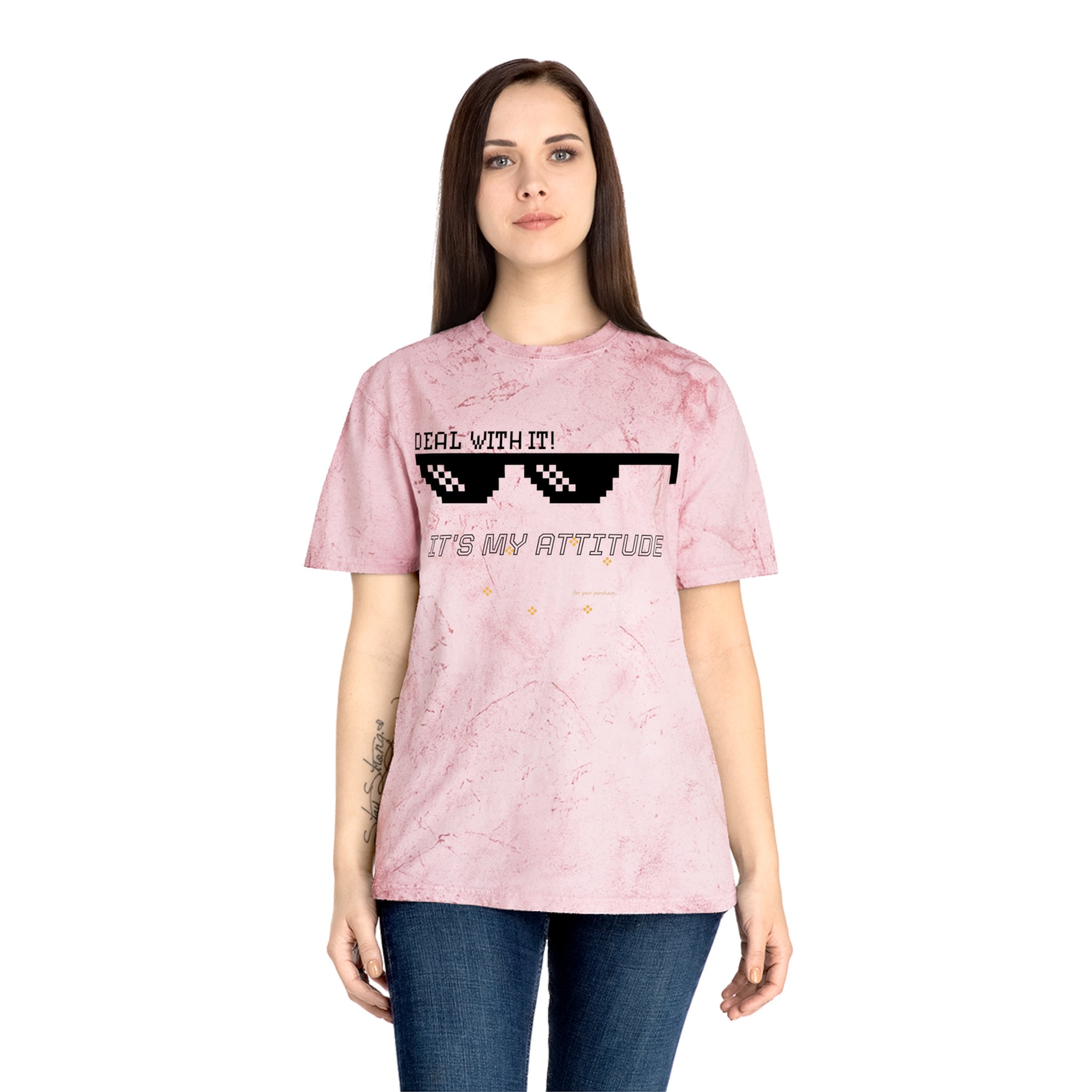 Deal With It Sunglasses Graphic Tee — "Deal With It! It’s My Attitude" Tie-Dye T-Shirt