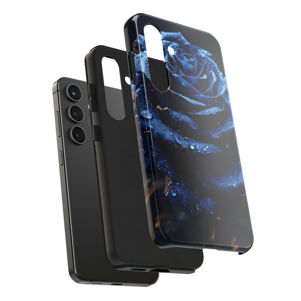 iPhone 17 Pro Max Tough Phone Case - Elegant Blue Rossy Design