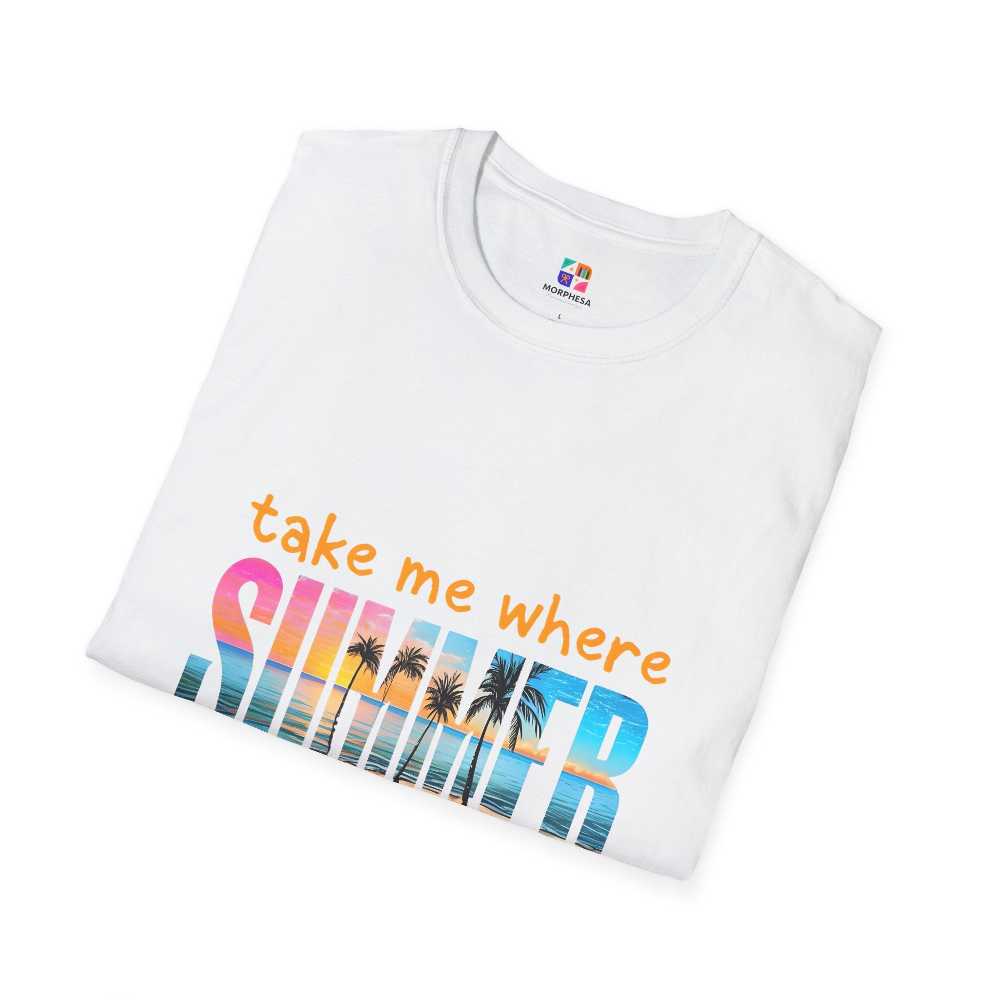 Summer Vibes Unisex T-Shirt | Take Me Where Summer Never Ends | Casual Wear, Vacation Shirt, Beach Tee, Gift Idea, Summer Collection