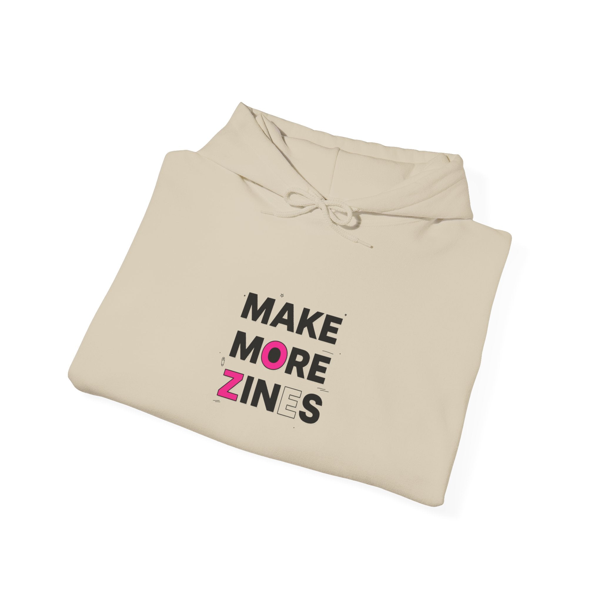 Make More Zines Hoodie | ransom collage, cutout letters design