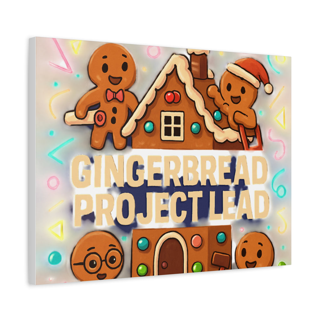 Gingerbread Project Lead Canvas Art — Holiday Kitchen Wall Decor