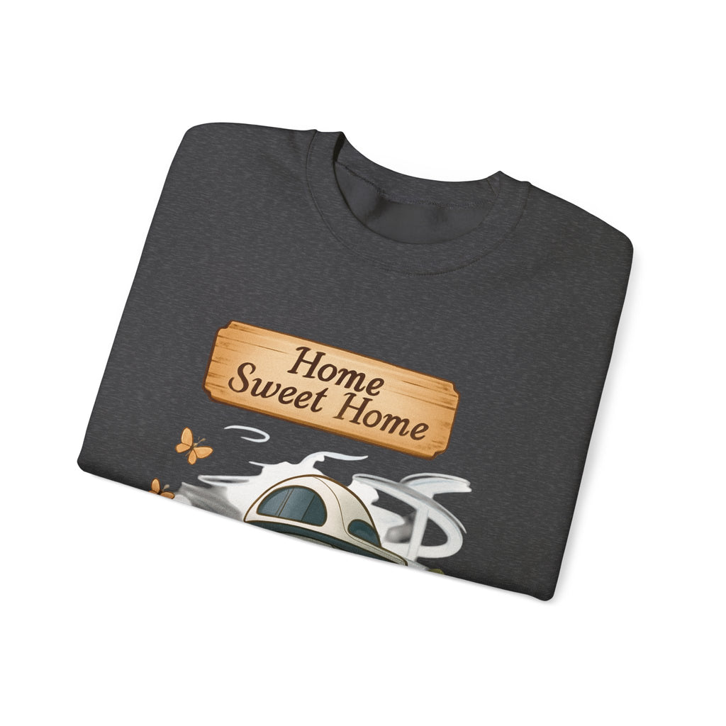 Crewneck Sweatshirt — “Home Sweet Home” Cozy Cottage Graphic