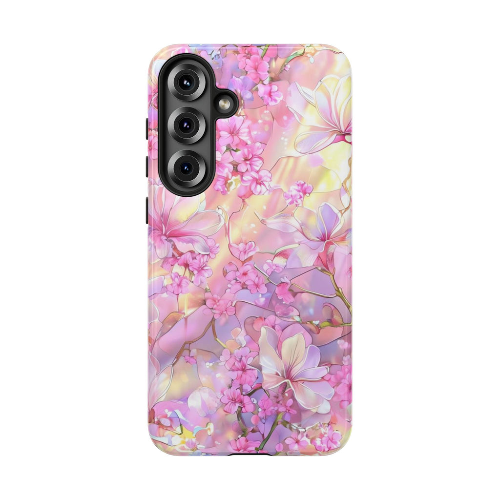 Floral Elegance Tough Phone Case – Dual-Layer Protection for iPhone 17/16/15 & Samsung | Glossy or Matte Finish | Morphesa