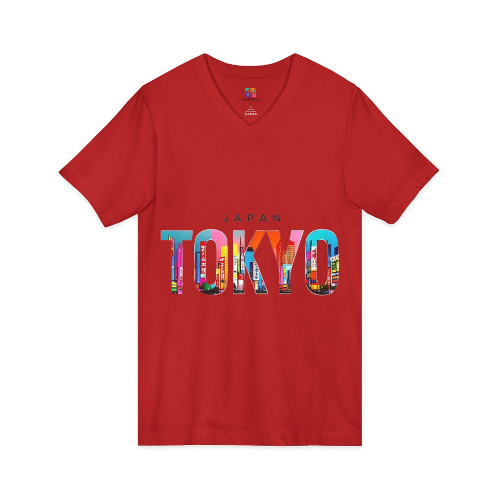 Unisex Jersey Short Sleeve V-Neck Tee
