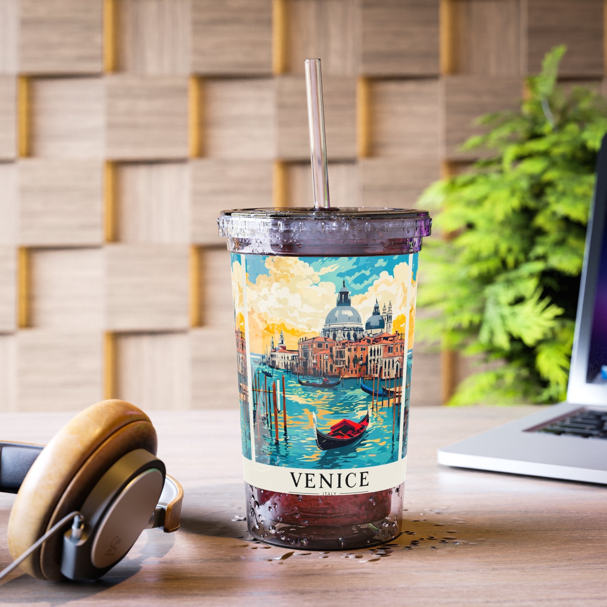Venice Gondola Acrylic Cup – Retro Travel Tumbler