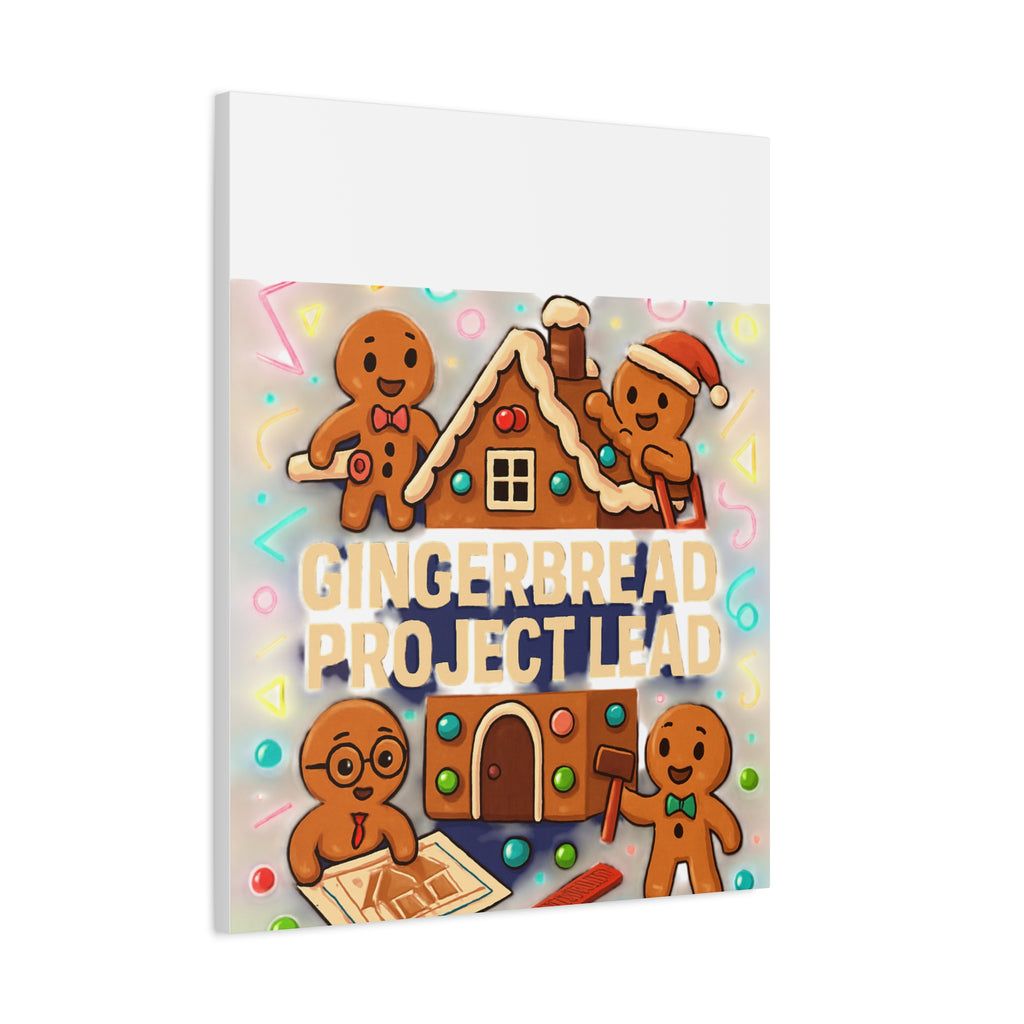 Gingerbread Project Lead Canvas Art — Holiday Kitchen Wall Decor