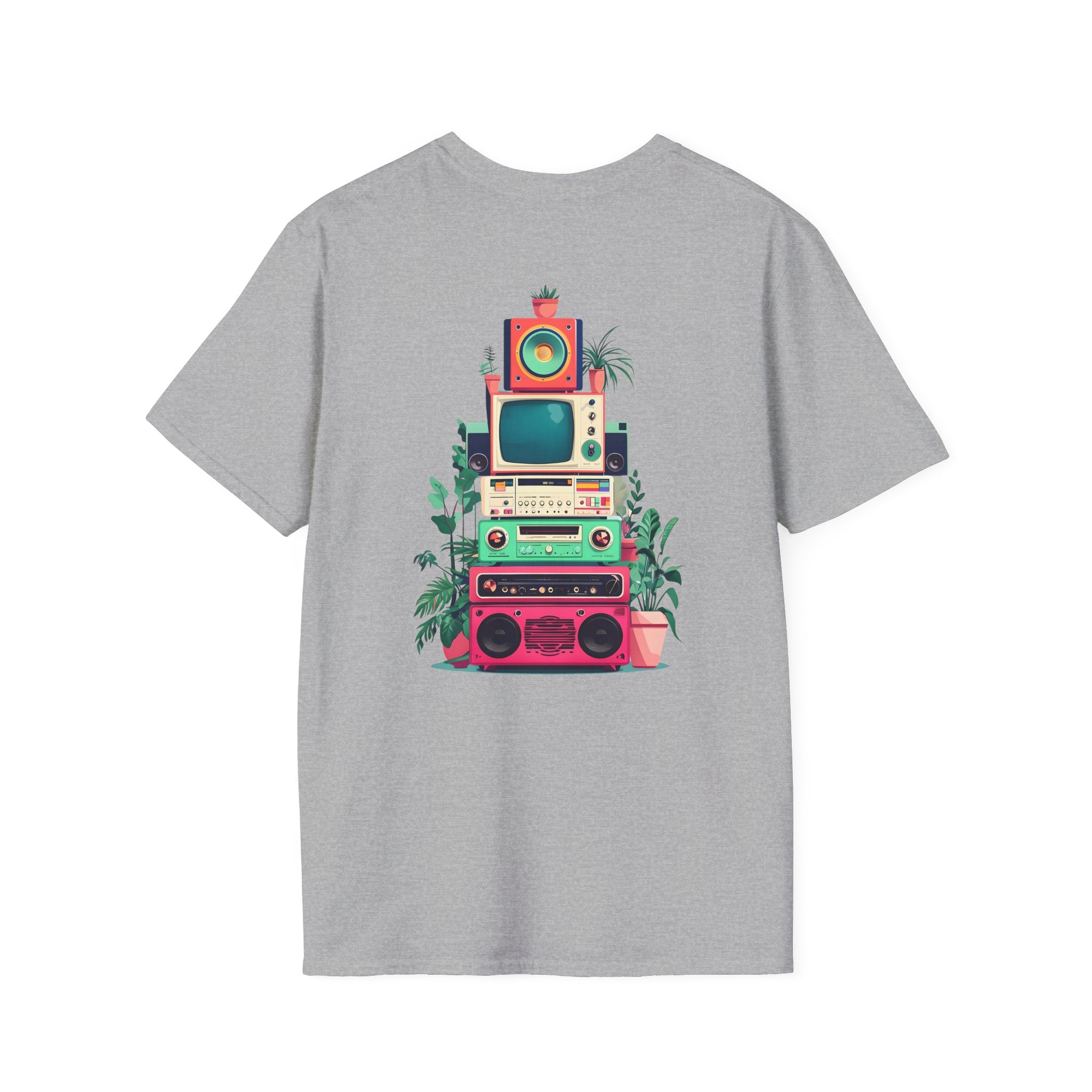 Retro Beach Vibes Unisex Softstyle T-Shirt, Casual Summer Tee, Vintage Style Shirt, Music Lover Gift, Relaxed Fit Apparel