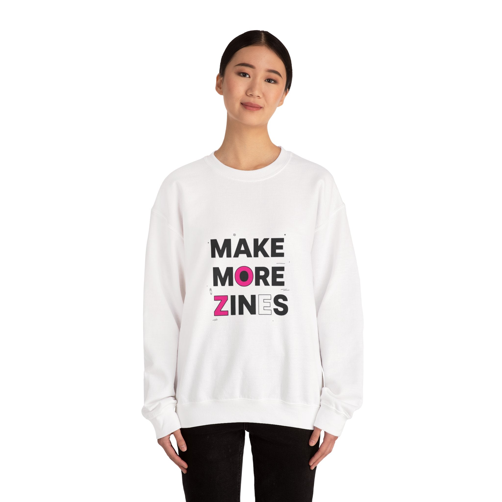 Make More Zines Sweatshirt | ransom collage shirt, zine style tee